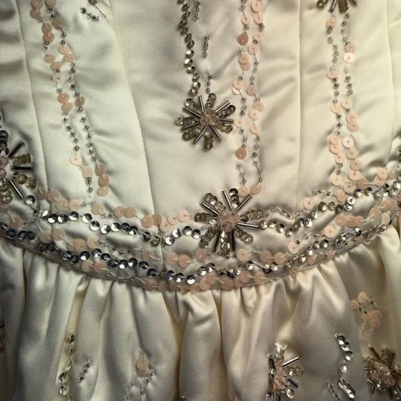 LoveShackFancy Elegant Cream Embellished Dress - Picture 5 of 6